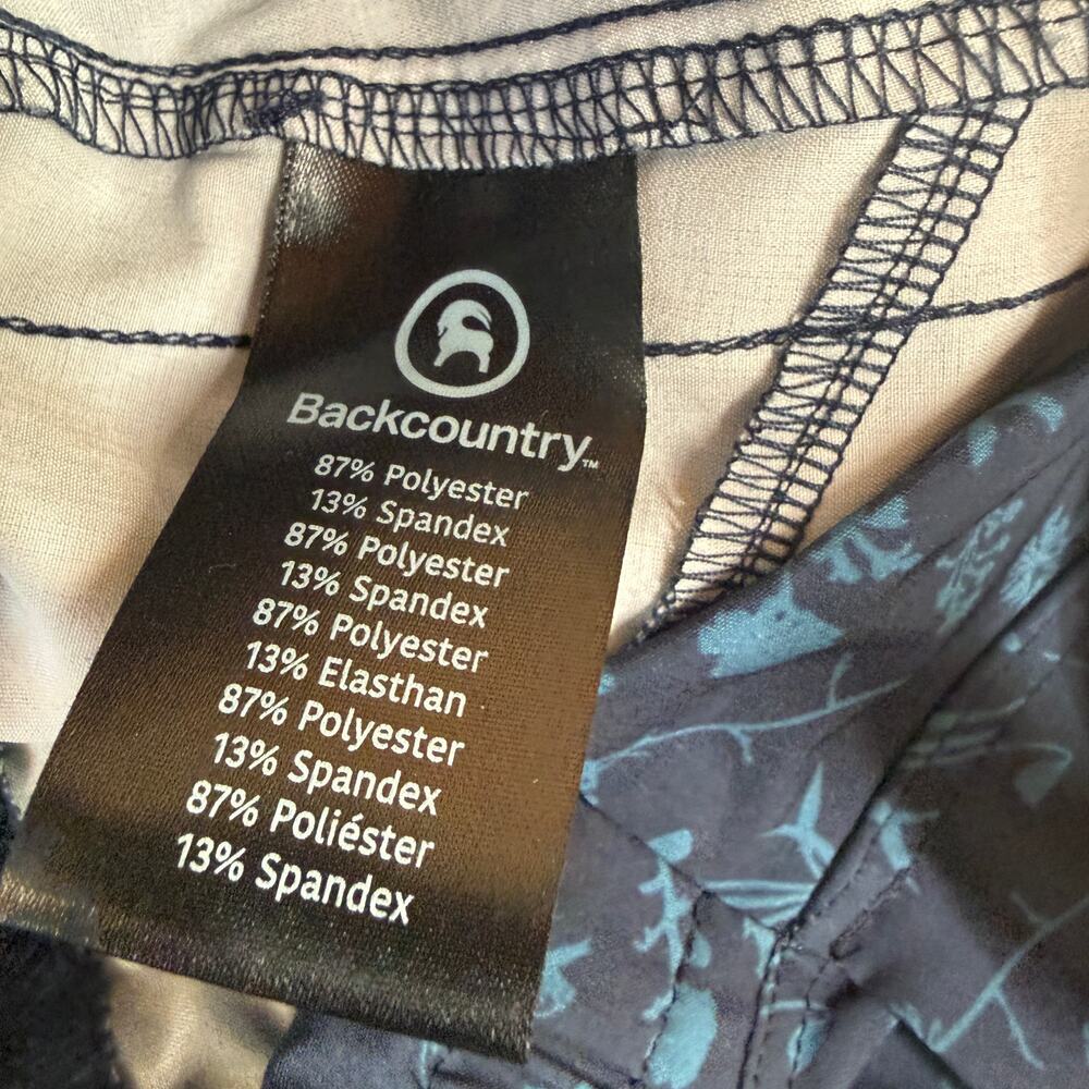 Backcountry Women's Blue Floral On The Go Ankle Hiking Pants Size Large - Picture 6 of 7